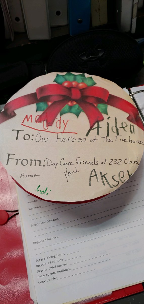 Miss Kari, a Brockport resident, and her day care kids brought a homemade surprise to Brockport Firefighters just as they returned from a fire call. Their visit could not have been more timely.