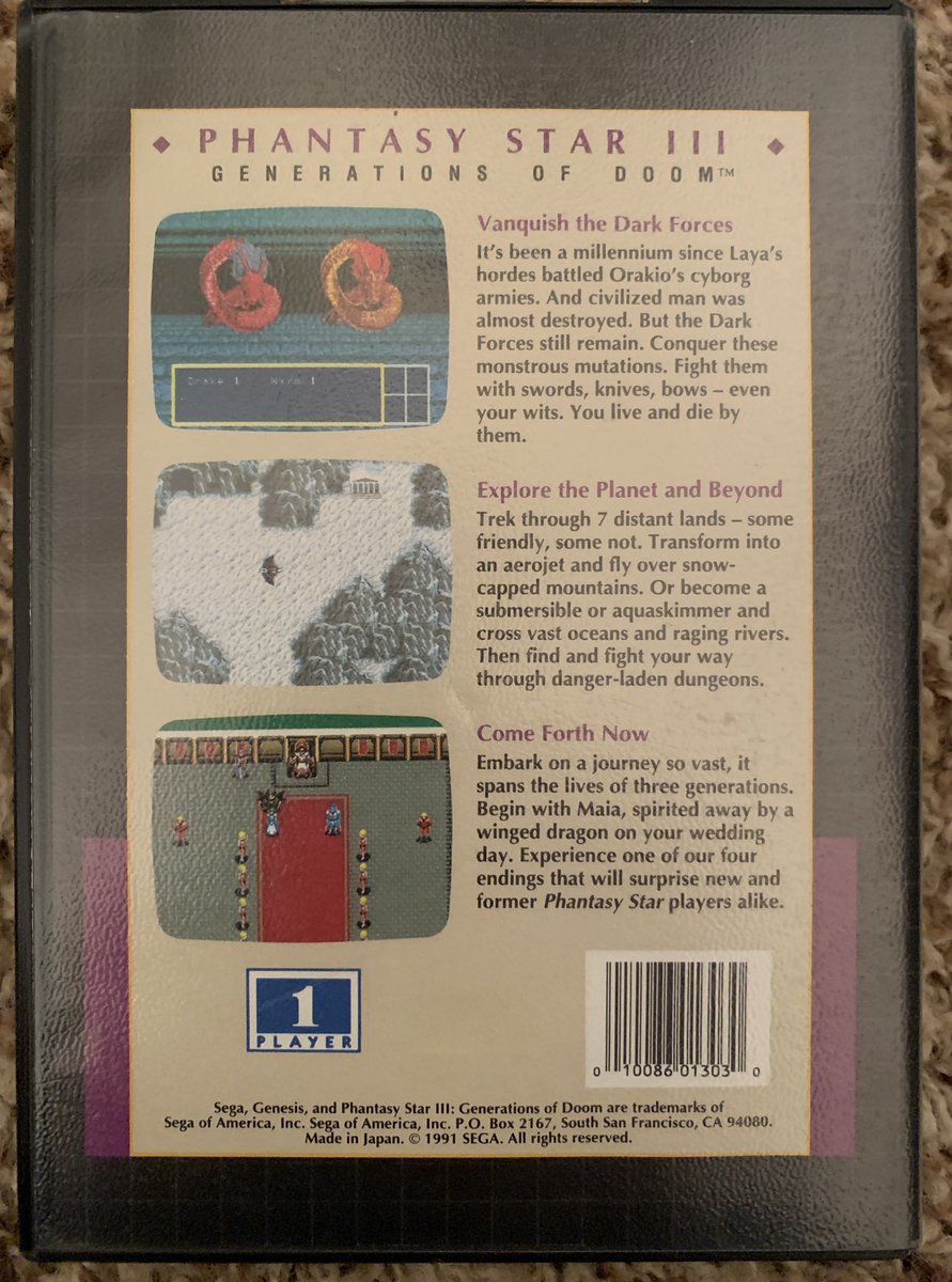 wildecoyote74's tweet photo. Time for #PhantasyStarIII #GenerationsOfDoom. #SegaGenesis My original cart, clamshell case, manual, map and ad leaflet are in pretty good shape. Appears I bought the Hint Book too for ONLY $14.95. Playing via MegaSG. https://t.co/6DPDg5bWm5