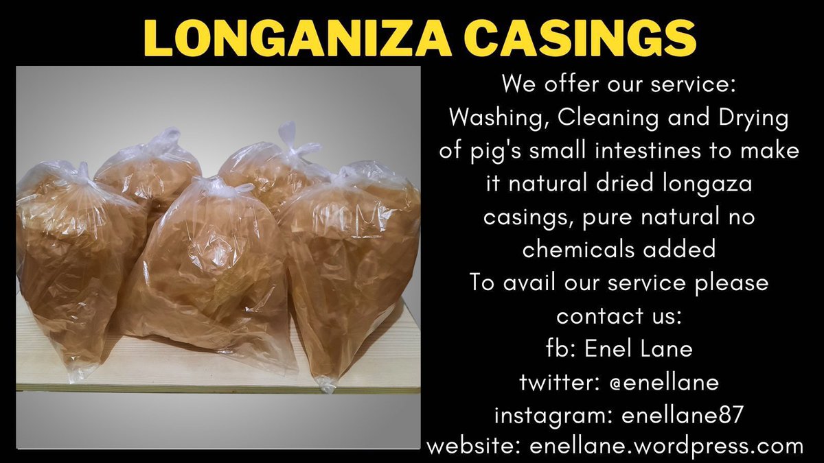 enellane.wordpress.com/longaniza-casi…
enellane.wordpress.com/2020/12/21/lon… #sausagecase#longanisa#imus#dasma#bacoor#cavite#hotdog#ingredients#filipinofood#business#service#meatproduct#meat#pork#porksausage#philippinemade#imusmarket#bituka#intestines#marketplace#market#longanisangimus#sangkappinoy