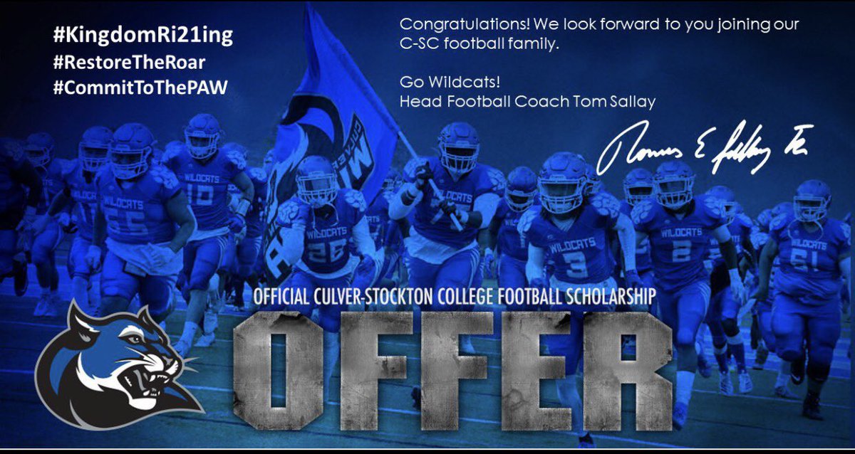 Super excited and blessed to say I’ve received a Scholarship offer from Culver-Stockton College!!#GoWildcats