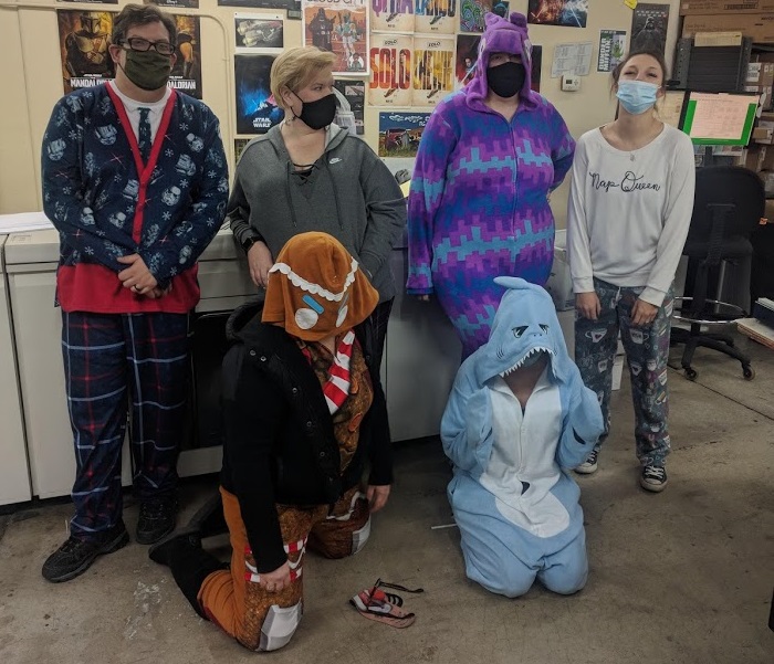 renoprintstore's tweet photo. One more fun photo of Pajama Day at Reno Print Store. Merry Christmas Eve Eve! https://t.co/4M2u1AMT5s