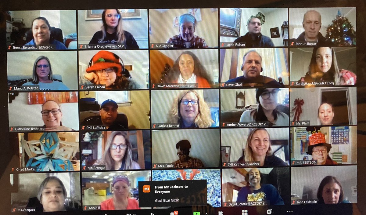 RCSDsch5's tweet photo. Infusing the holiday spirit in our last staff PD in 2020 was a lot of fun. Looking forward to 2021!! @LCMLessons @RCSDNYS @Chief1RCSD @HammondTerrilyn #GoBobcats #forwardtogethernow https://t.co/sC8g9z9YGo