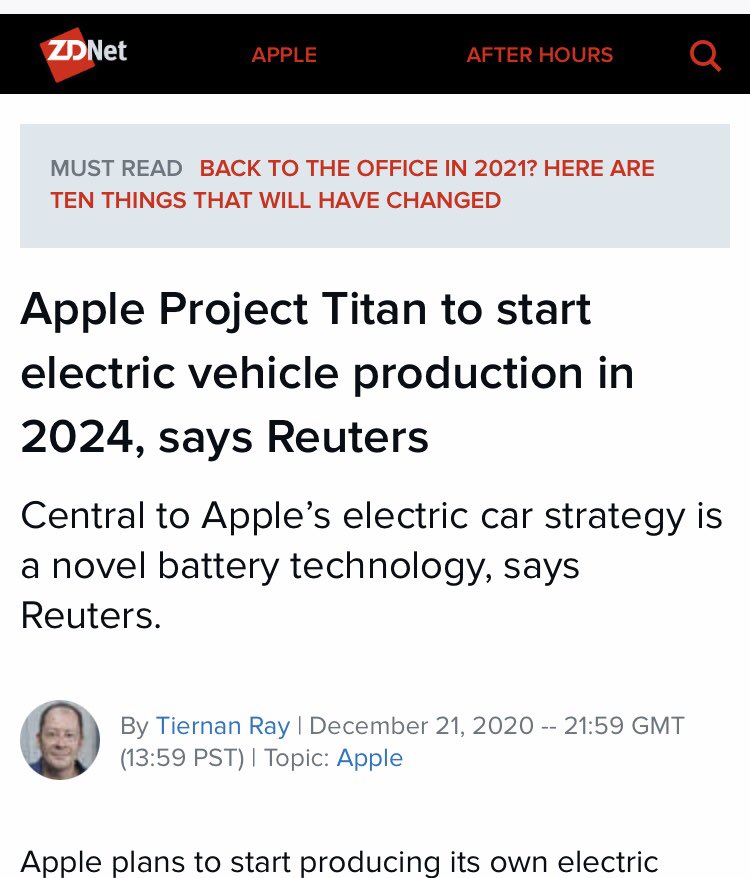 H5_Shirley's tweet image. @Apple project Titán with electric car the main strategy is a novel battery 🔋 google.com.mx/amp/s/www.zdne… #shersarticles #sherspotcast #sherwork #shirleyhenderson