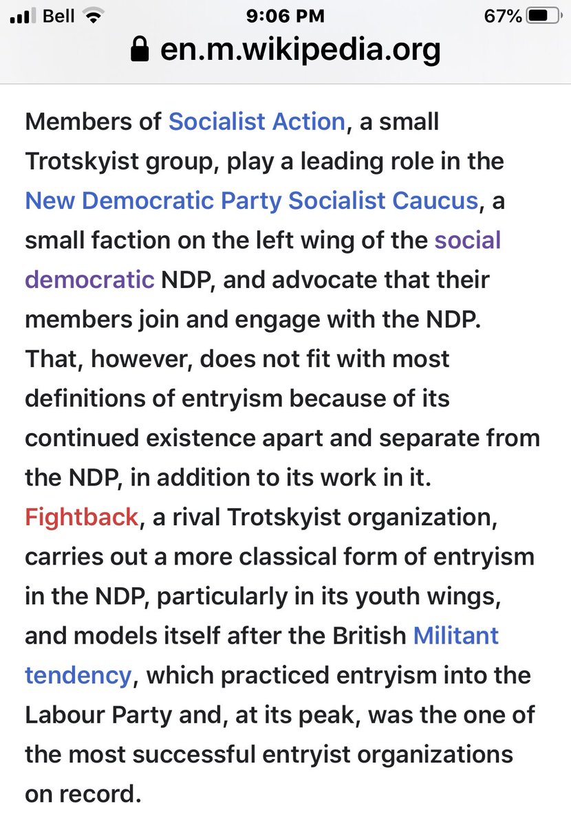 Entrism in Canada has happened frequently. Check screen shots.The CPC is not actually conservative. They coopted the party in 2003 to use the well established brand. They’re actually fascists. They have always been fascists. Right back to their Social Credit roots.