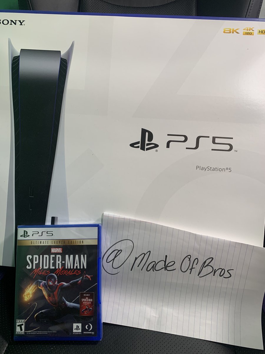 MadeofBros's tweet photo. 🎄*PS5 CONSOLE MOB CHRISTMAS GIVEAWAY*🎄

1⃣ PS5 DISC CONSOLE 
2⃣ Spider-Man: Miles Morales 
3⃣ 2 $20 PLAYSTATION STORE GIFT CARDS
4⃣ 2 $20 XBOX STORE GIFT CARDS

🗓️ WINNERS ANNOUNCED CHRISTMAS EVE!

#PS5Giveaway #XboxGiveaway

🚨 USE GLEAM LINK TO ENTER: https://t.co/t9CIv5P1Jh https://t.co/jxjnAFl8hz
