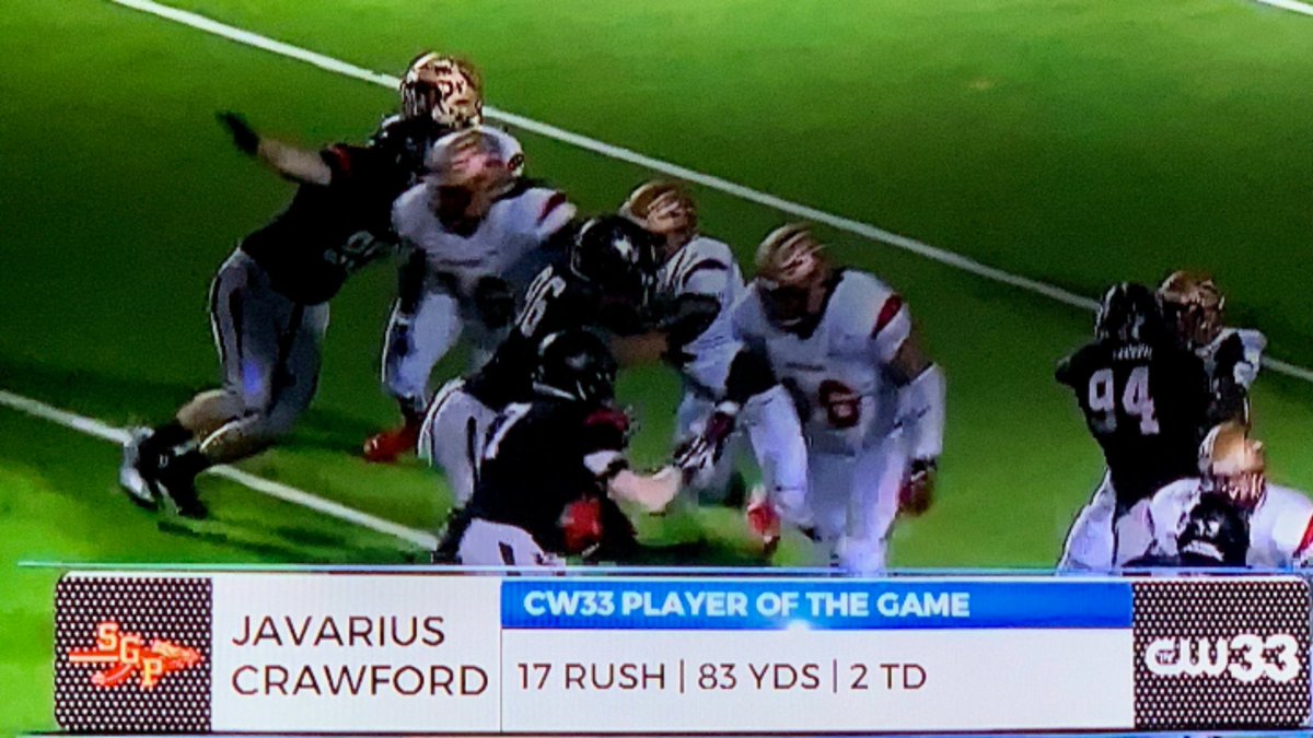 Great win SGP <a href="/JavariusC5/">Javarius Crawford</a> is the player of the game <a href="/kengraber/">Ken Graber</a> <a href="/SkysTheLimitWR/">Margin Hooks</a> <a href="/BSublet/">BSUB</a> <a href="/ElondaCrawford/">Elonda Crawford</a> <a href="/_EliteProspects/">Elite Prospects🚨</a> <a href="/dfwvarsity/">dfw varsity</a> @CoachWilson_SGP <a href="/WBWhitson/">Brent Whitson</a>