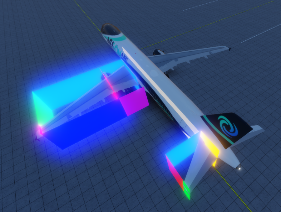 Avialux2's tweet photo. A321 is gearing up for its FBW Kit System, Like Its Siblings calculations as done per real world must be done to find the ideal cg for the plane for things like the autotrim and manually takeoff trim settings. #RobloxDev #Roblox #roaviation #aviation https://t.co/0YYWY3NWYw