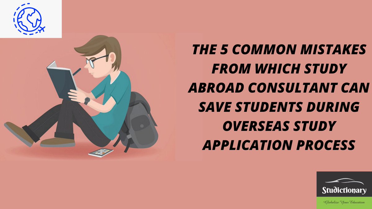 studictionary's tweet image. THE 5 COMMON MISTAKES FROM WHICH STUDY ABROAD CONSULTANT CAN SAVE STUDENTS DURING OVERSEAS STUDY APPLICATION PROCESS

Article Source:- bit.ly/2IGZJlX

@Bright_dejoseph @acu_studyabroad @CEAstudyabroad
@UARKstudyabroad @TEANabroad