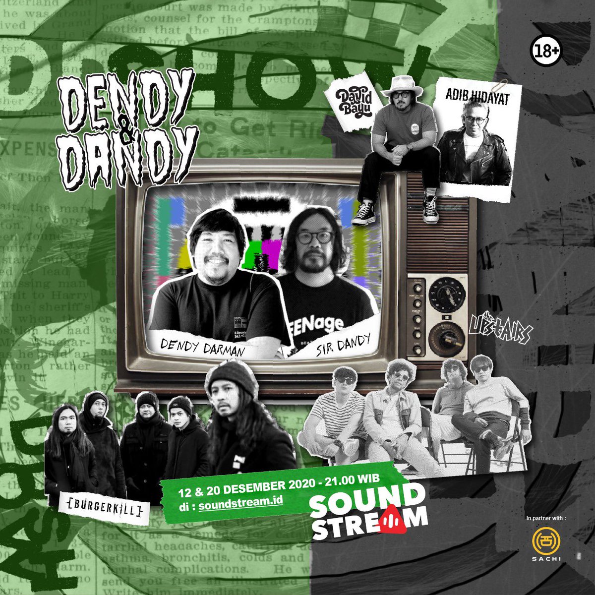 ardy_siji's tweet photo. #dendydandandy @dendydarman @sir_dandy shows debuting at @soundstreamid! Also feat. @davidbayu @AdibHidayat @burgerkill and @theupstairs. 

Premier tonight at https://t.co/ppr9FEpDCr.

#soundstreamid #sachiasia https://t.co/ZD2ncyfXQY