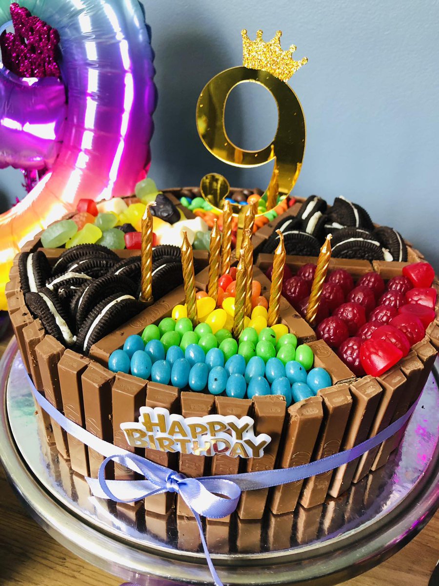 Maggie_HTB's tweet photo. Also can we just check this Cake out!!! #CandyCake #Turning9 by the super talented Salome who doubled up doing the mini mani & pedis.. https://t.co/82Zp7rhJpq