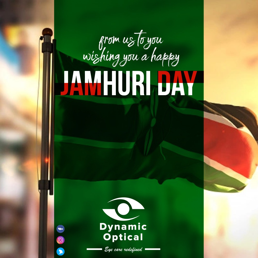 Dynamic_Optical's tweet image. Good Morning, good people, this one is to wish you and your families a happy Jamuhuri Day 2020. Stay safe and remember to flaunt your frames. Contact us on 0713038239 &amp;amp; 0737276942 or visit us at Arcade Discounts Mall. Shop 18B besides Green House on Ngong Road. #FlauntMyFrames 🇰🇪