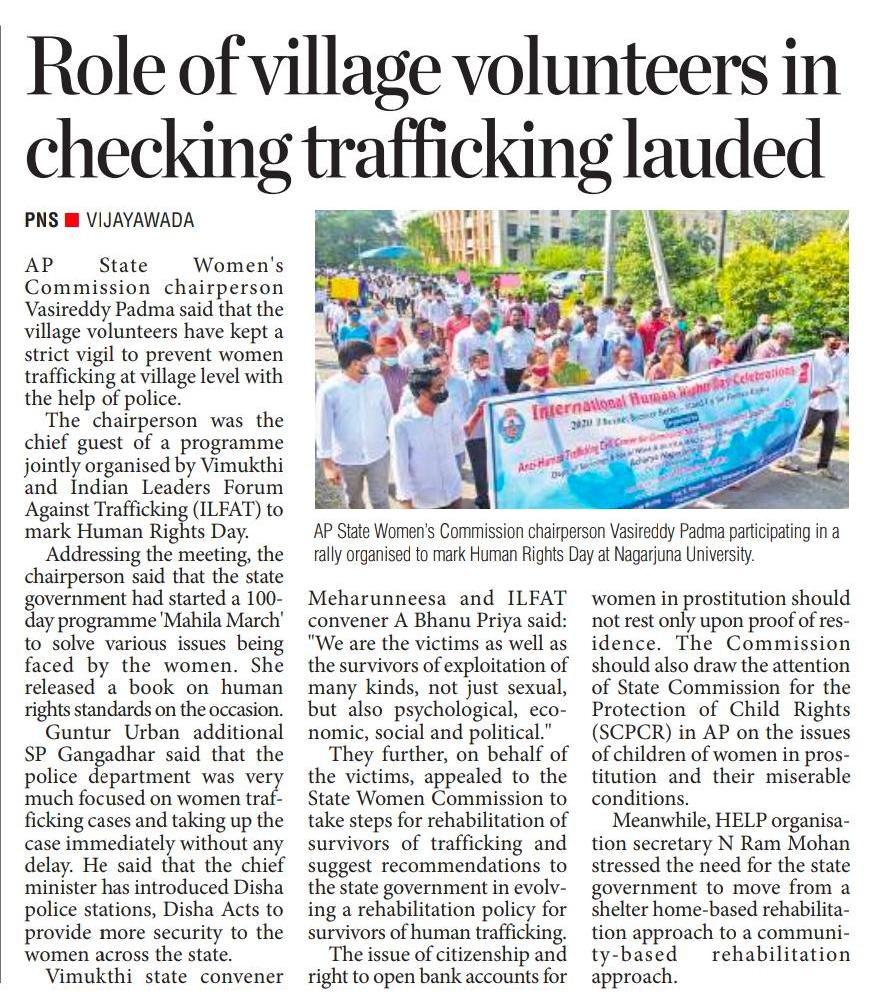 Helpnjoy's tweet photo. @TRAFFICKINGINAP VIMUKTHI is a state level forum of survivor leaders who have joined hands with a vision to combat all forms of #HumanTrafficking #ILFAT #HumanRightsDay https://t.co/HYNbmKAMPs