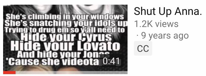and as fast as the video had surfaced, fans launched an anti-anna campaign across the web, spanning facebook, twitter, youtube (and, since this is 2010, formspring), driving the disney drama magnet into hiding and deactivating her accounts amid a sea of tweener death threats