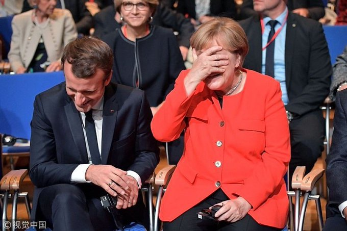 City_Livery_SM's tweet photo. Merkel:
And then he DEMANDED that I 
at least 'give him something'
that he could go home with 
and show it to his people

Macron:
OMG... did you cave in under pressure???

Merkel:
Nope, I gave an EU Membership Application Form! https://t.co/HicSo5iz0S