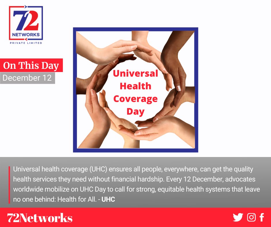 72networks1's tweet photo. Life is not merely being alive, but being well.
Be Supportive, Be Careful, Be Alert &amp; Be Kind!!

Universal Health Coverage Day 2020.

#universalhealthcoverageday #healthcoverageday2020 #72networks #stayhome #staysafe #stayhealthy https://t.co/WgvjtC17Mh