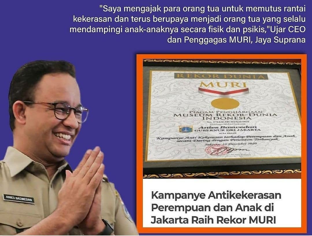 Mdy_Asmara1701's tweet image. Berani retweet ini nggak guys ?

Kampanye Anti Kekerasan Perempuan dan Anak di Jakarta Raih Rekor MURI 👍