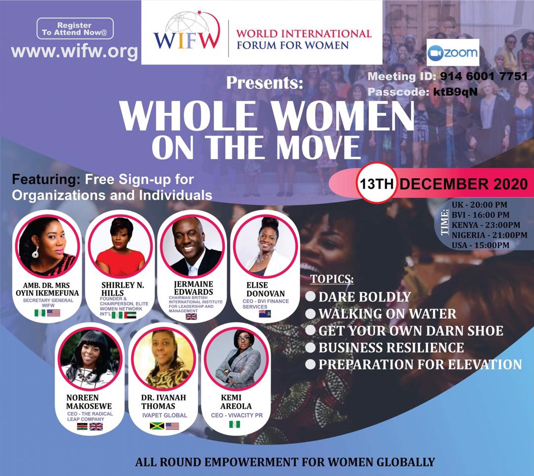 BIILM5's tweet photo. Do you desire all round empowerment as a woman in your business and career? If yes register NOW for @WIFW7 Whole Women on the Move zoom meeting via 
👇👇👇 https://t.co/nkOozAFtjg

#womenempowerment #businessmindset #empowerment #wifw #women #womenleadership #womeninbusiness https://t.co/GchkPlBwUI