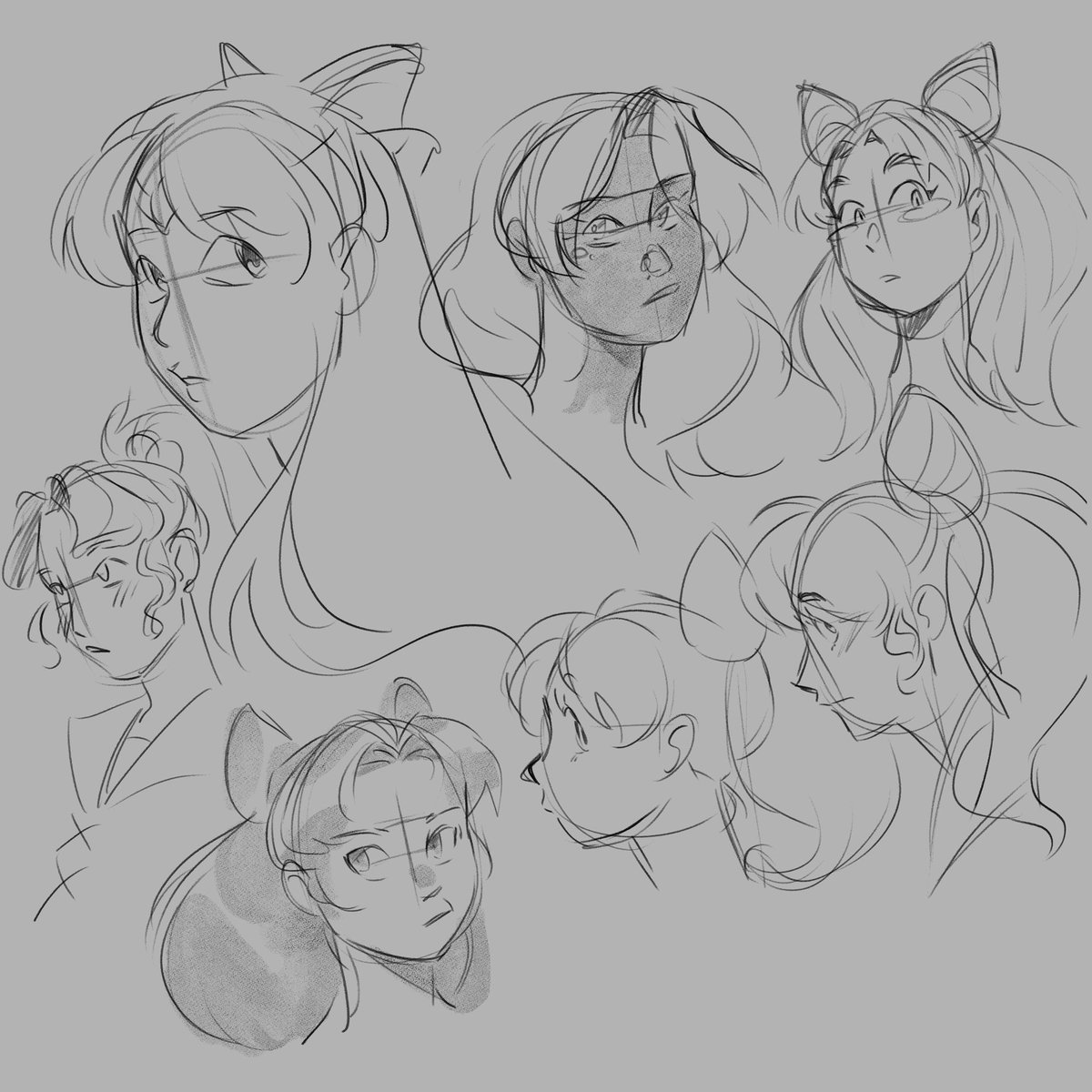 Girl heads.... mostly sailor moon 