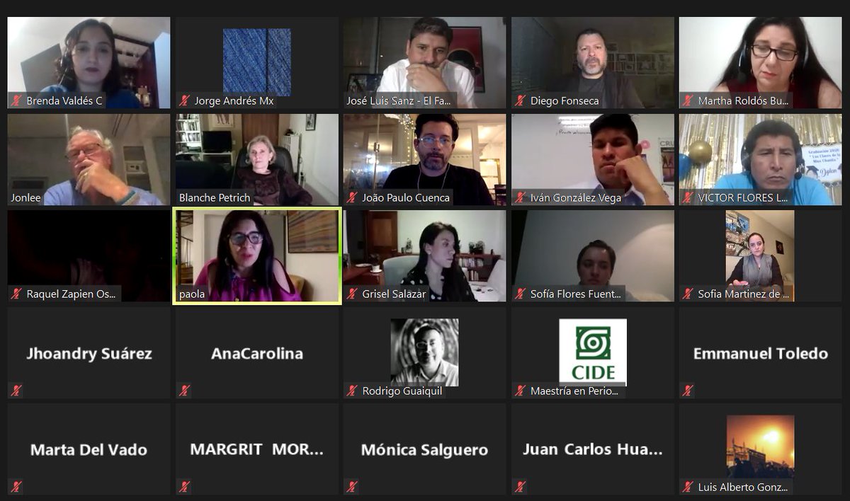 JorgeAndresMx's tweet photo. "Las elecciones de Perú van a ser una vidriera para saber dónde van los medios de comunicación". 

#SIPE2020
@jonleeanderson
@blanchepetrich
@jlsanz
@larryportera
@jpcuenca
@DiegoFonsecaDF
@PeriodismoCIDE
@CIDE_MX
https://t.co/gFunMgTdtM https://t.co/9wyqWtvAlG