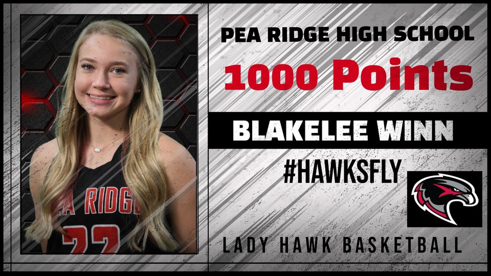 Congratulations @Blakelee_Winn on a 1000 career points for the Lady Blackhawks. #HawksFly