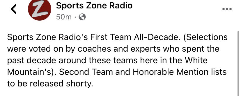 AnthonyOavila76's tweet photo. So Surreal! Growing up I always looked up to a lot of these guys on this list! Honored to be named to the White Mountains All Decade team!  The work is not over! @CoachPerrone  @Thund3rB1rd1 https://t.co/MxlsaBTRNN