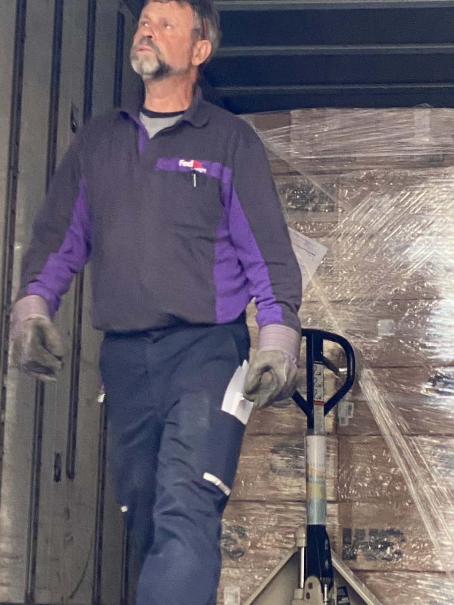RichPRGuy's tweet photo. Thanks so much to the great work of Bill at @FedEx for helping shrink wrap a pallet today and get it on board his truck. He went beyond the call of duty in Glen Head, Long Island. https://t.co/mszg35RTyK
