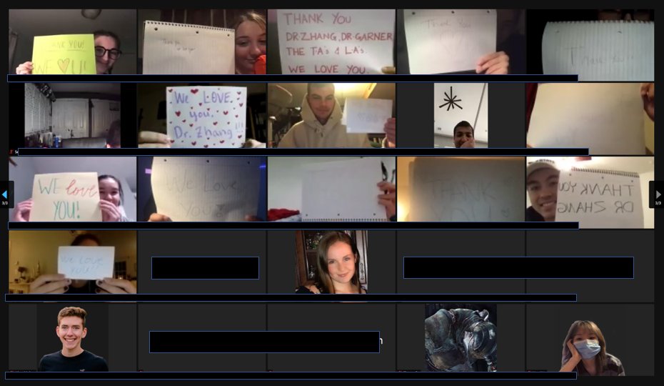 chem_110b's tweet photo. Wonderful message from CHEM110B students!  Thanks back to you for a great semester! https://t.co/TtUauHHx2E