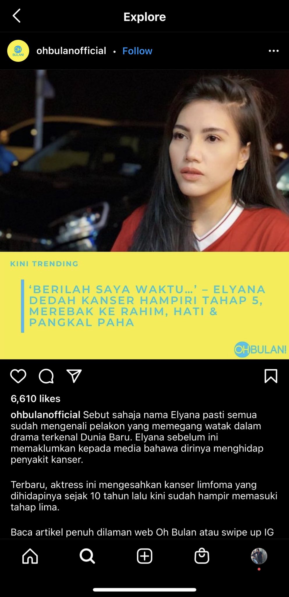 𝙼𝙰𝙼𝙸 𝙹𝙰𝚁𝚄𝙼 Su Twitter Kanser Limfoma Hampir Tahap 5 Harap Elyana Diberi Kekuatan
