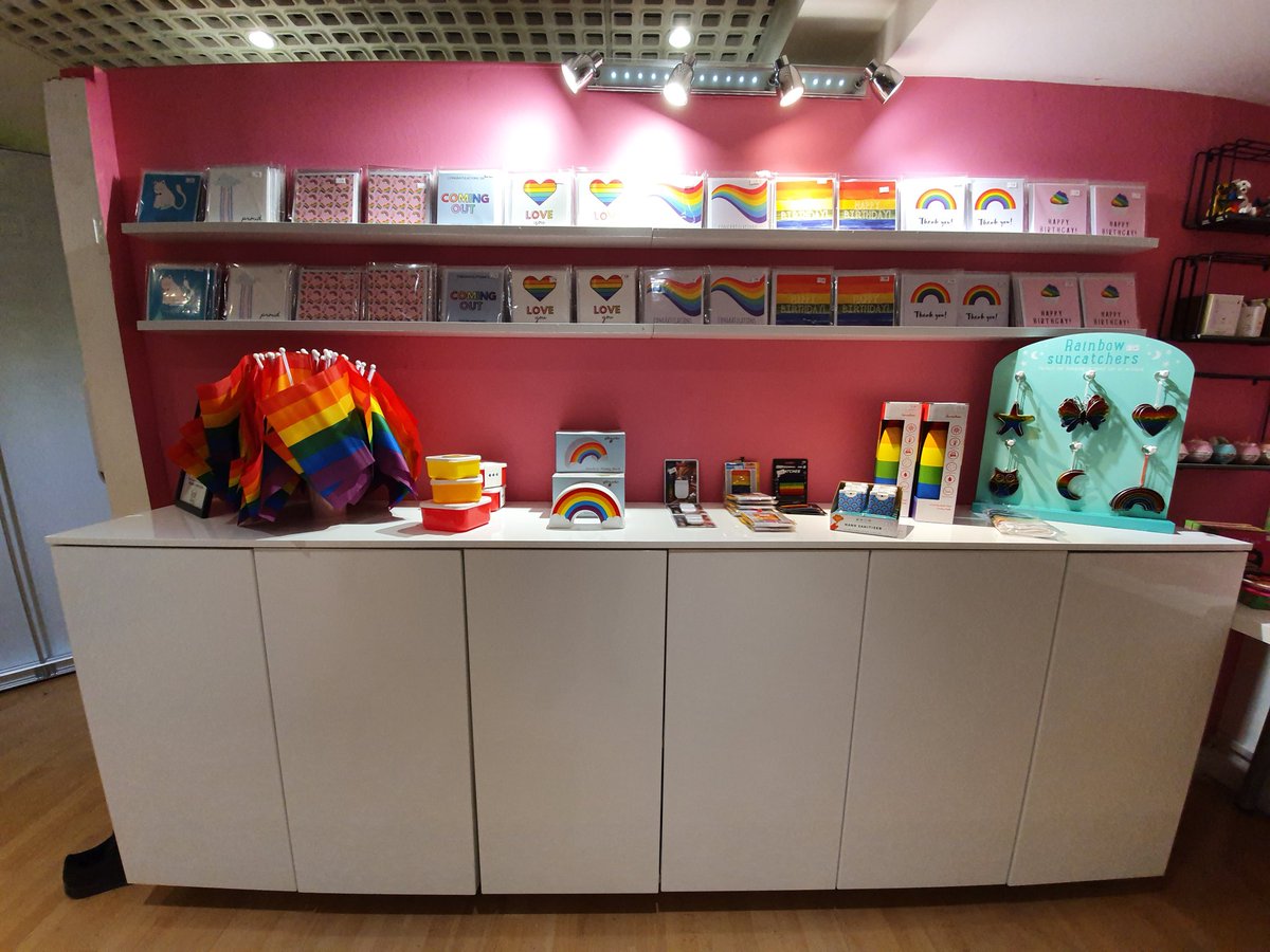 surreylgbtq's tweet photo. The #popupshop @WokingShopping #peacockscentre is opening today @PrideInSurrey has so many fantastic lines available including some unique cards. Pop in and say hello #notalone #prideshop #wokingtowncentre #LGBT https://t.co/0PEPsii157