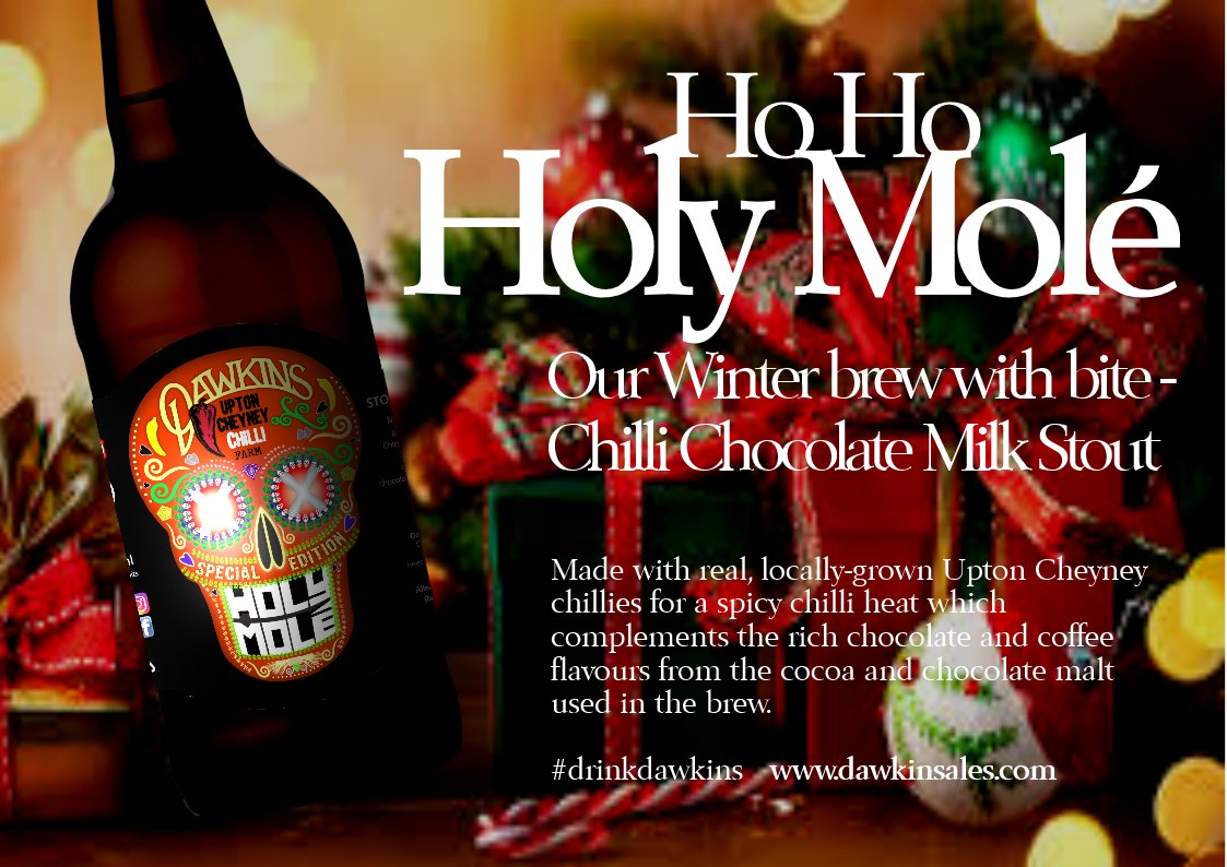 Dawkins Ales (@dawkinsales) on Twitter photo Seek the heat! Holy Molé chilli chocolate milk stout is our hearty winter beer made with real local <a href="/Chilli_Farmer/">Upton Cheyney Chilli</a> chillies for spice that matches the rich choc flavours
#drinkdawkins Seek the heat! Holy Molé chilli chocolate milk stout is our hearty winter beer made with real local <a href="/Chilli_Farmer/">Upton Cheyney Chilli</a> chillies for spice that matches the rich choc flavours
#drinkdawkins