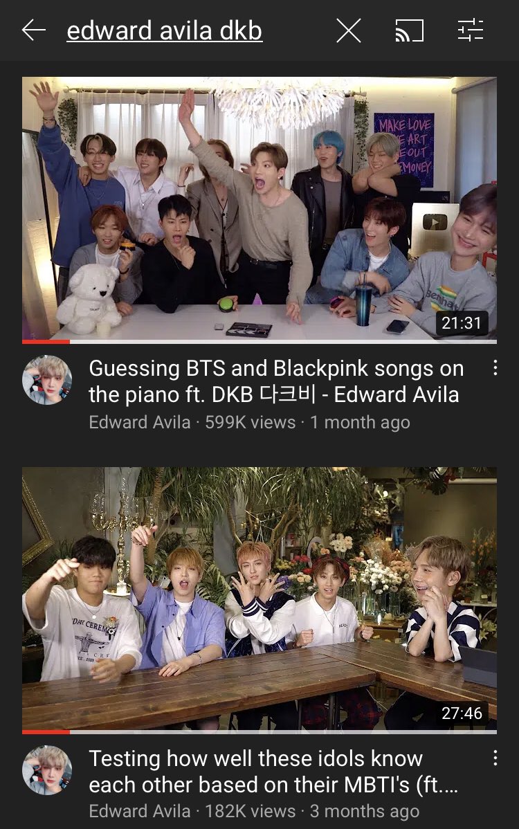 i actually found DKB through Edward Avila, a beauty youtuber that often makes videos with other less well known groups. in the videos you can see how the members interact, have fun and be themselves :)