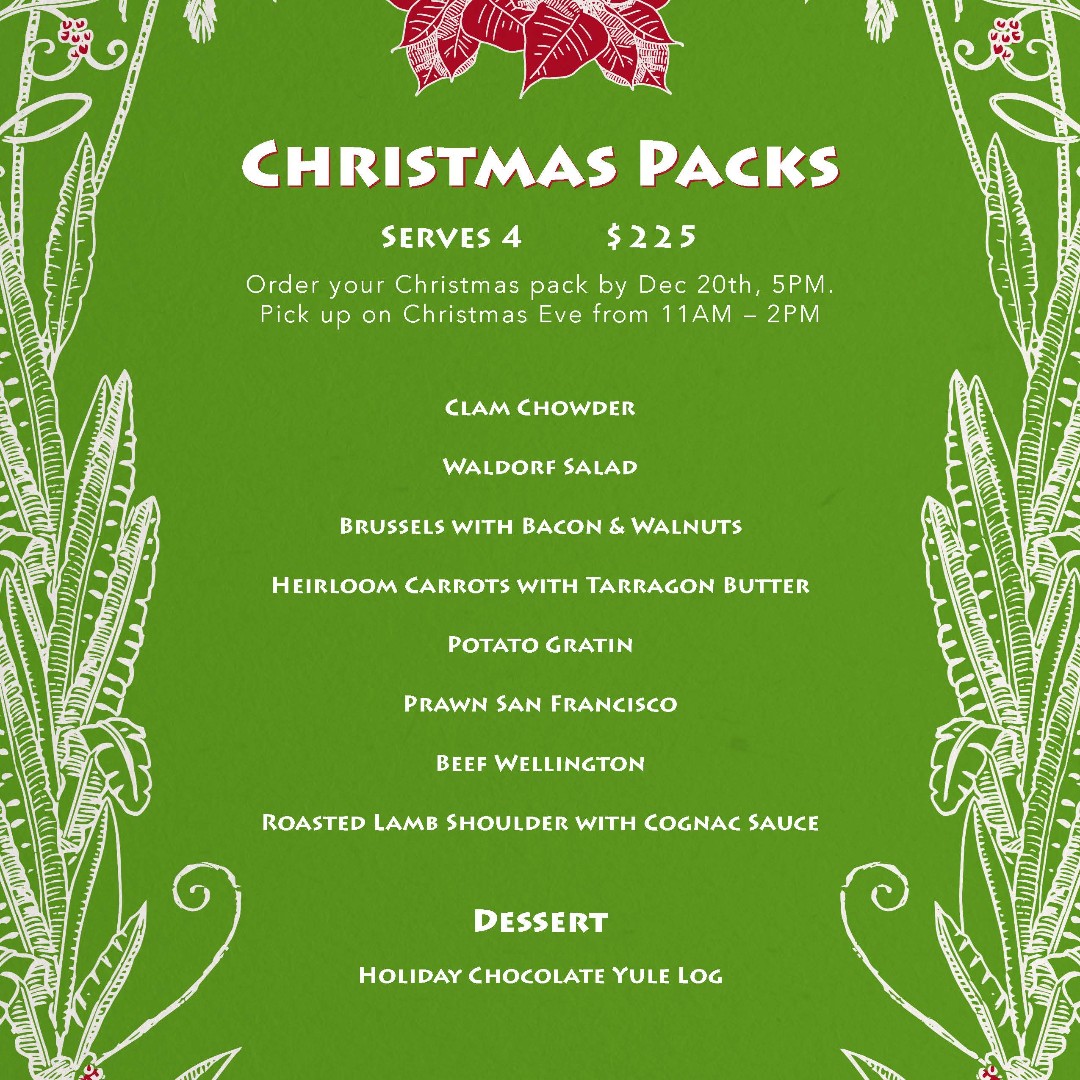 Get your orders in! Visit our website or give us a call at 510.653.3400 to reserve your Christmas Pack today!