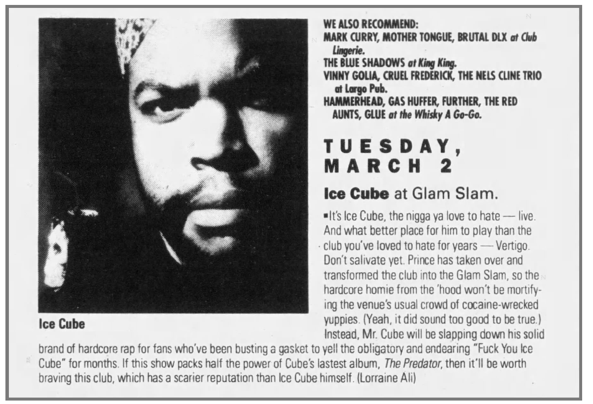 Like lyric references aside...if you feel a way about the words here you probably aren't an Ice Cube fan...but what's up with that last sentence?