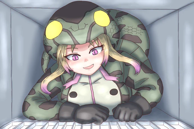 ダクト内に潜むアカニシさんです。 