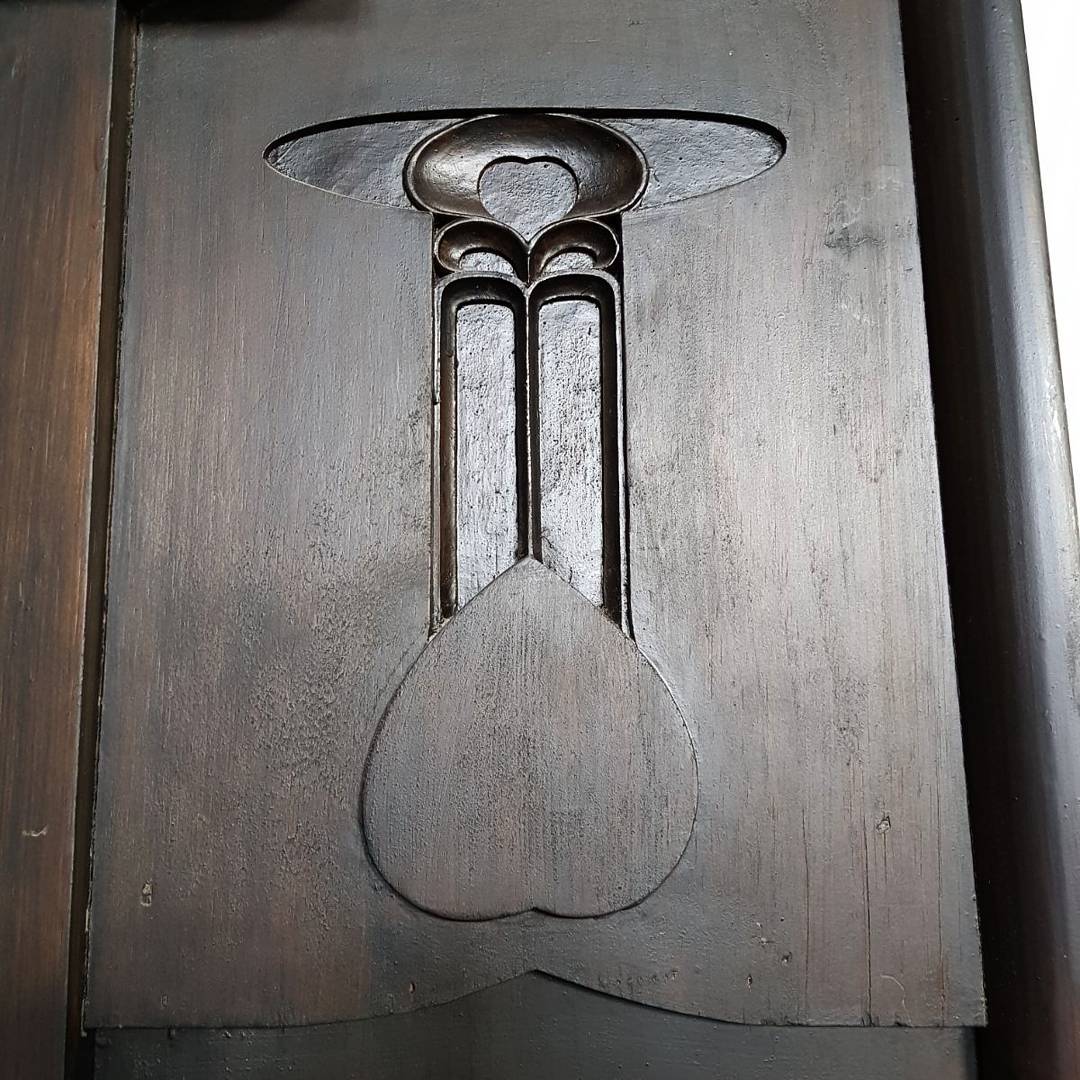 He totally got away with these in Queens Cross Church in Maryhill! All down one wall.  Fait accompli, first the Church of Scotland Ministers them was when he was leading them around on opening day.Can you imagine them standing there, unable to say anything, CRM twinkl'n