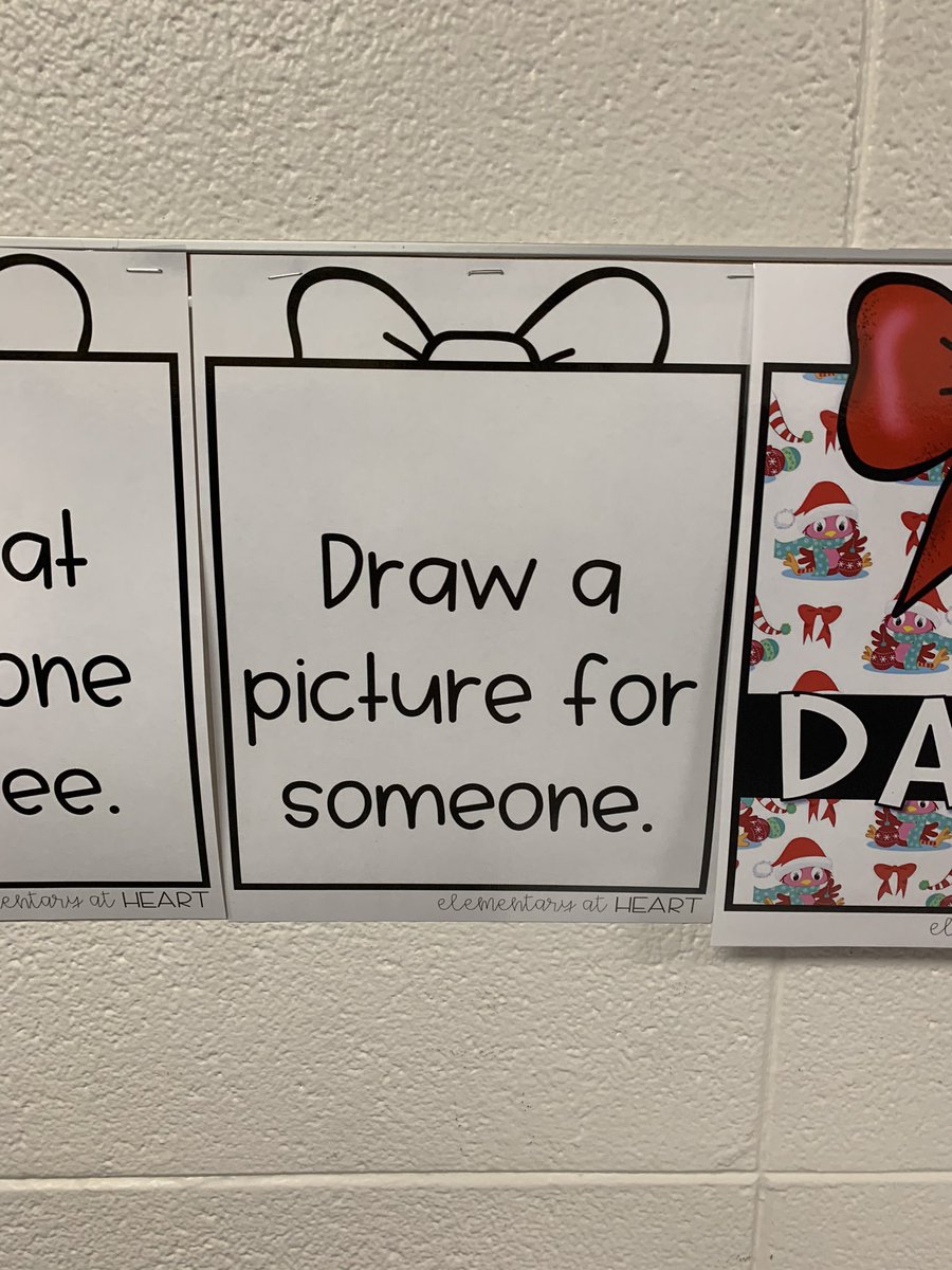 mrseckhart's tweet image. On the 5th day of kindness, my class gave to me...a drawing for a special somebody! #wcsflight #kindnesscountdowntoxmas #directeddrawing #firsties #HappyFriday
