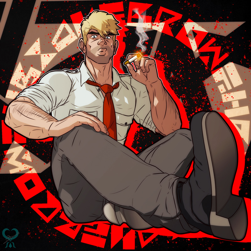 leomon32's tweet photo. Another John Constantine artwork! #dccomics #JohnConstantine #hellblazer #sharkdad #kingshark #bae #mattryan #leomon32 @mattryanreal https://t.co/x96cWXHuZn