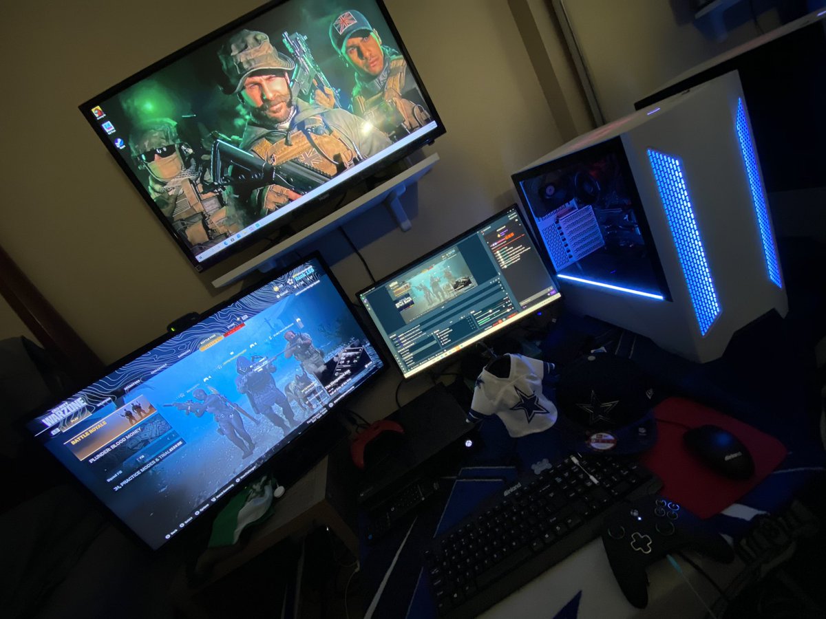 MaddenKing024's tweet photo. Friday night WE LIVE!! #Twitch #TwitchAffilate #Sponsered #RougueEnergy #Grind #Streamer #Gamer #BabyPc #3Screens #NetgearNightHawk #BuckTownSquad #OPFK #MaddenKing024 #PC #StreamLabs #COD #WarZone #Warzonefunnymoments #Follow #CowboyNation #HangOut #WeLive #LinkInBio https://t.co/hyGU1VVBxx