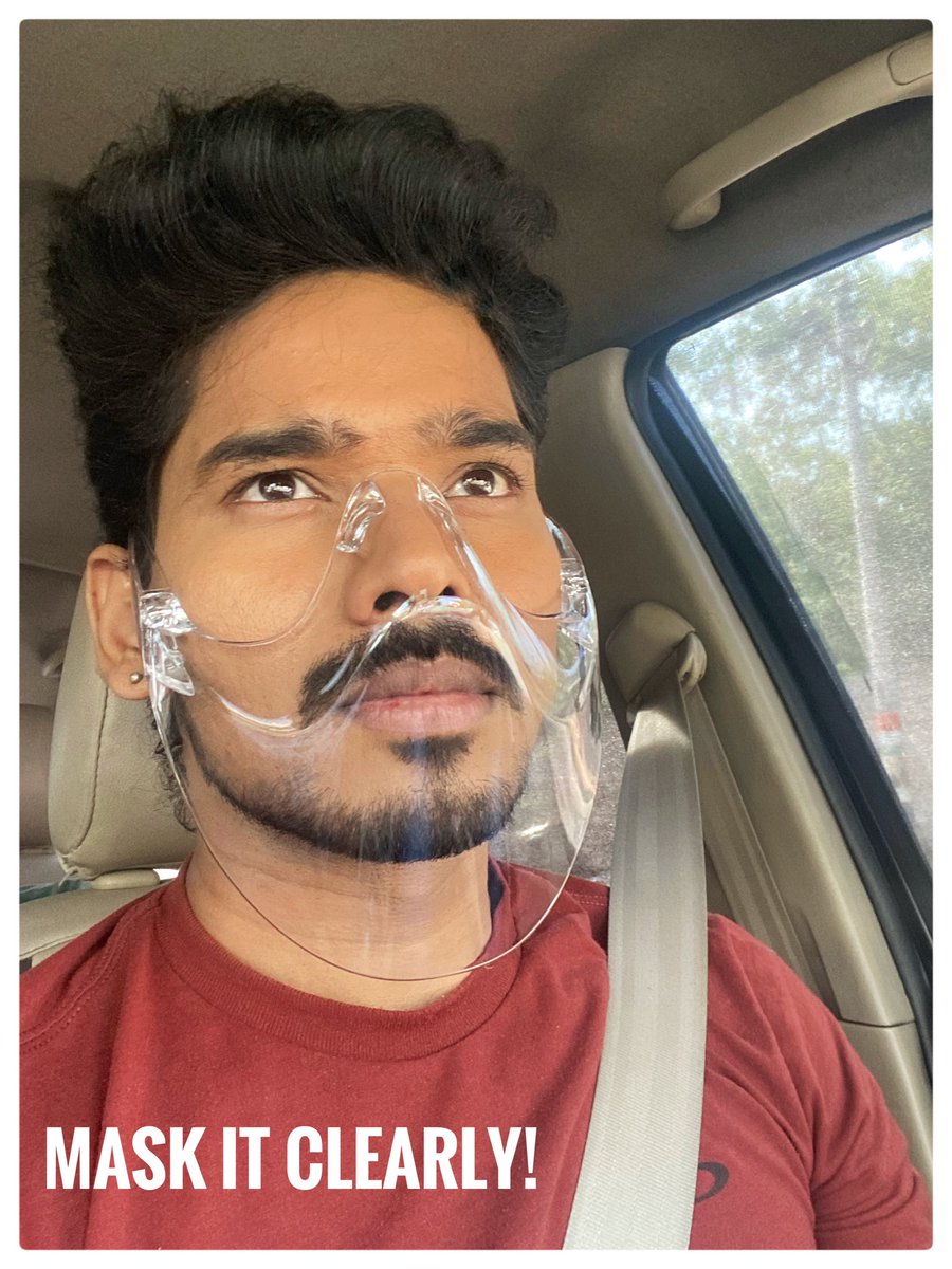 UrsSudhakarK's tweet photo. Back in Town! It’s clear now with a Shoot friendly Mask! #clear #mask #makeup #saver #smudge #newnormal #easy #betweenshots @UrsSudhakarK https://t.co/fyeODiYeNa