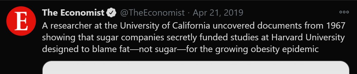 Do not leave it up to scientists. The incentives for data fudging and lying are far too perverse and have been for decades.People knew in the 1800's that more carbs quickly increased weight. It took the skill of scientists to try and place the blame anywhere else.