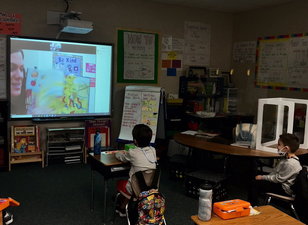 maggie_schott's tweet photo. We loved being Mystery Readers for Mrs. Abraham’s class today... Noah and Clayton were so surprised!! 🎄🎅🏼♥️ @CarrieArthurTWE @laceyabe @TWEHowl #twehowl https://t.co/B4ZTHCO3F3