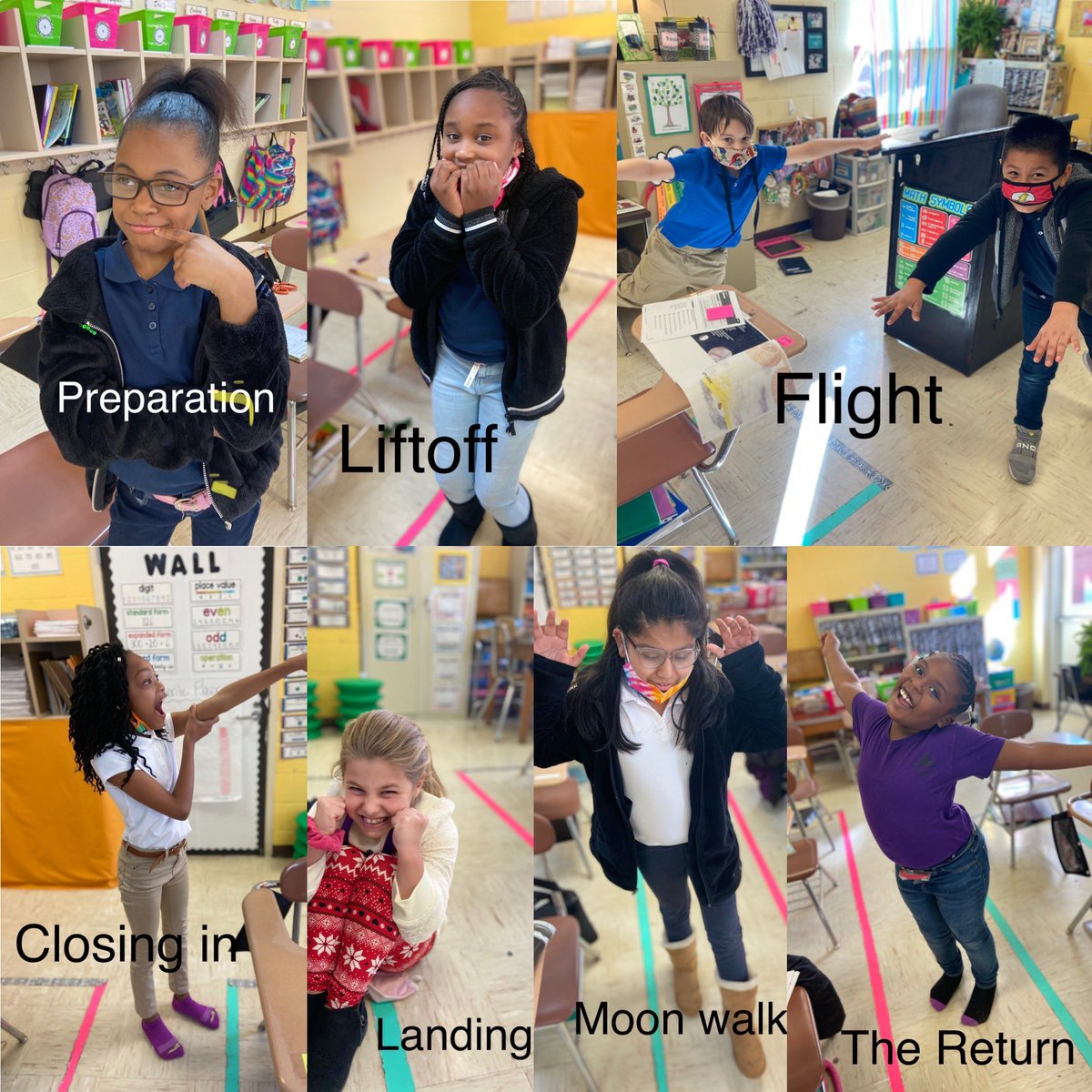 EJones731's tweet photo. Loved seeing my students capture the emotions of the astronauts during the events of the Apollo 11 mission @WitWisdomELA. #lauderdaleleads https://t.co/YhOcr8rIV7