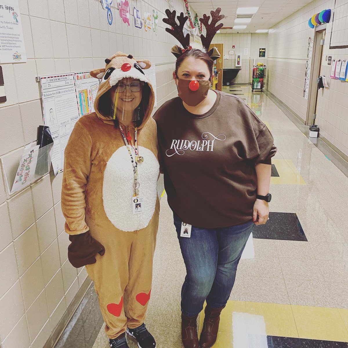 theteachermrse's tweet photo. On the SEVENTH day of Christmas, my CEH friends and me, dressed up like Santaβs reindeer as you see! π¦
#12dressupdaysofchristmas #CEHpride #jacketjoypride #kindnessmatters
#teacherstrong #iteachmath #beaCHAMPION #beaLIGHT #betheone #kidsdeserveit #rcainspired #youdoYOU https://t.co/3rXFKfs45e
