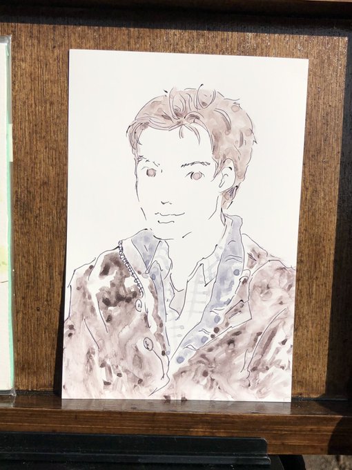 似顔絵描いてもらった。 