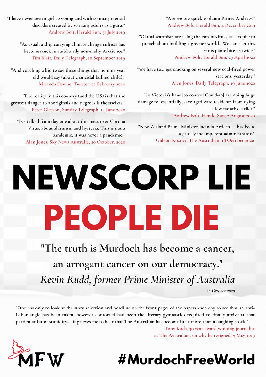 *SHAMELESS MFW PLUG*As we’ve been saying on FB for a while, we’re v. happy to have ex-Prime Ministers now operating in the Murdoch space.Working together, we can all get rid of this cancer on democracy.However, we’ve been running  #NewsCorpse for almost a year now ...1/6