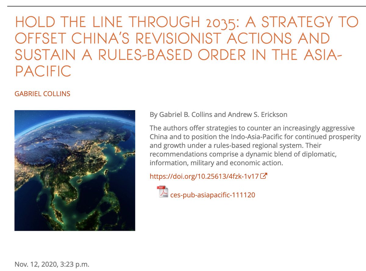  #PRC approach to world now centers on extremely narrow self-interest, fundamentally transactional & left unchecked could leave many regional states subjugated as quasi-vassals. Some parts of this approach are specific CCPpathologies, while others reify antiquated imperial views.