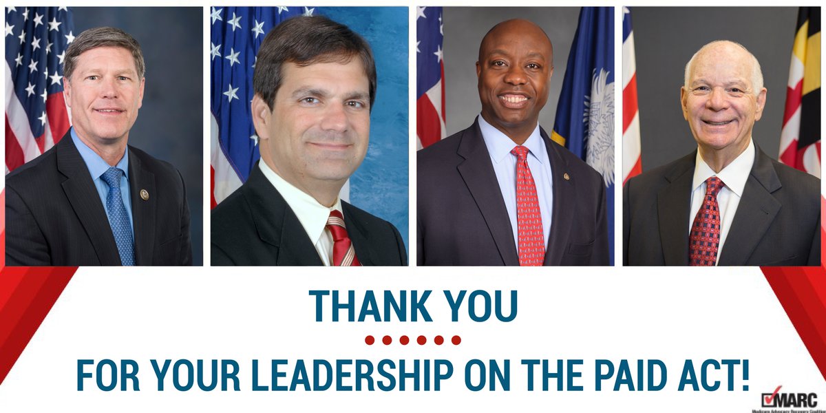 MARCCoalition's tweet photo. #PAIDAct passed in the 116th Congress today! Thank you to @SenatorTimScott, @SenatorCardin, @RepRonKind, and @RepGusBilirakis, for your leadership on the #PAIDAct! https://t.co/oJoQJUKSbZ