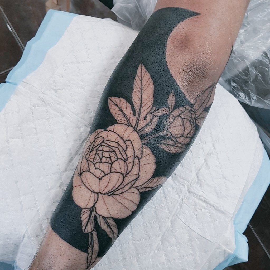 Tattoo of Roses Flowers Hand