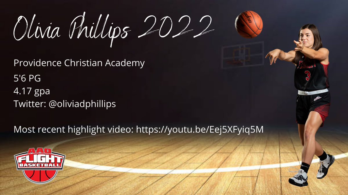 Amazing kid, tremendous competitor and a great baller! <a href="/oliviadphillips/">Olivia Phillips</a> is the real deal! A pure PG with RANGE. Plays lock-down defense and is incredibly tenacious! Olivia continues to develop her game and we're excited to get her on the court!

youtu.be/Eej5XFyiq5M
