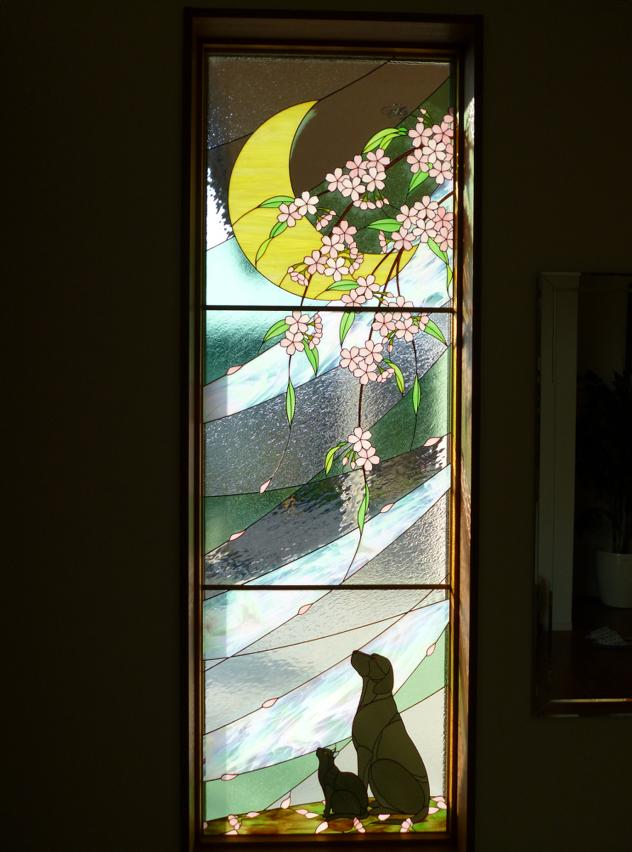 Twitter 上的 平井 聡典 山口県m様玄関明り取り窓ステンドグラス ステンドグラス衝立 オリジナル ステンドグラス 桜 海 犬 猫 枝垂桜 夕日 T Co Uyr1jytmkv T Co mlptgl2o Twitter
